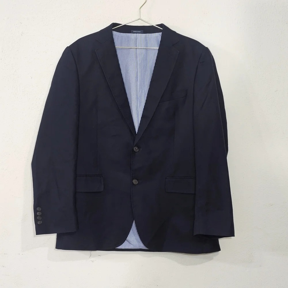 Stafford Classic Fit Navy Blue Sport Coat Blazer Sz 40R Mens Office Casual